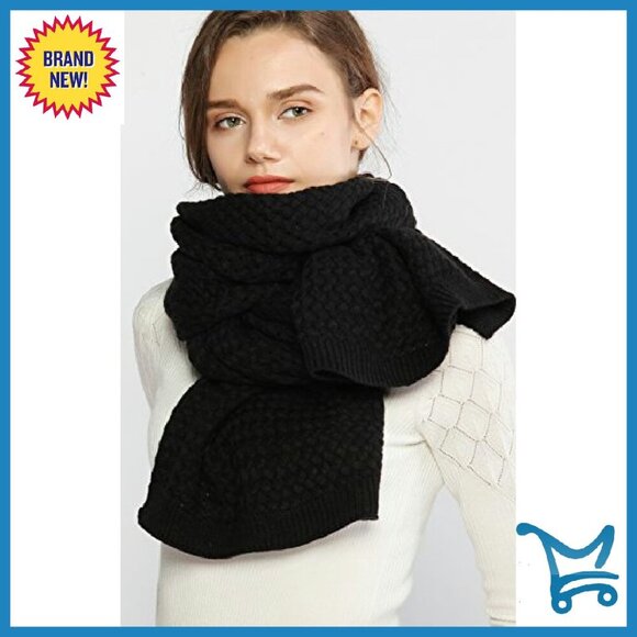 Large Chunky Scarf Oversized Fluffy Scarves Cashmere Feel  Chunky Knit Winter Scarf Oversized Warm Thick Long Scarf